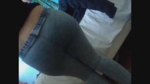 Latina Ass Teasing with Jeans