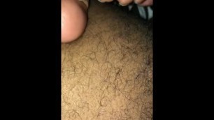 Precuming a Lot and Big Load on her Toes