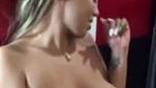 Latina With Nice Tits Gets Nipples Pierced