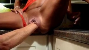 Fisted in kitchen Dildo Latina