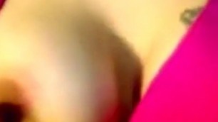 Sexy Latina Showing Her Huge Boob