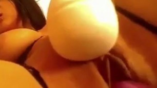 Busty Latin Beauty Using Toys