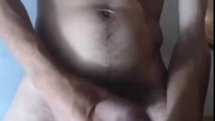 BIG UNCUT CURVED LATINO  DICK CUMS HANDS FREE